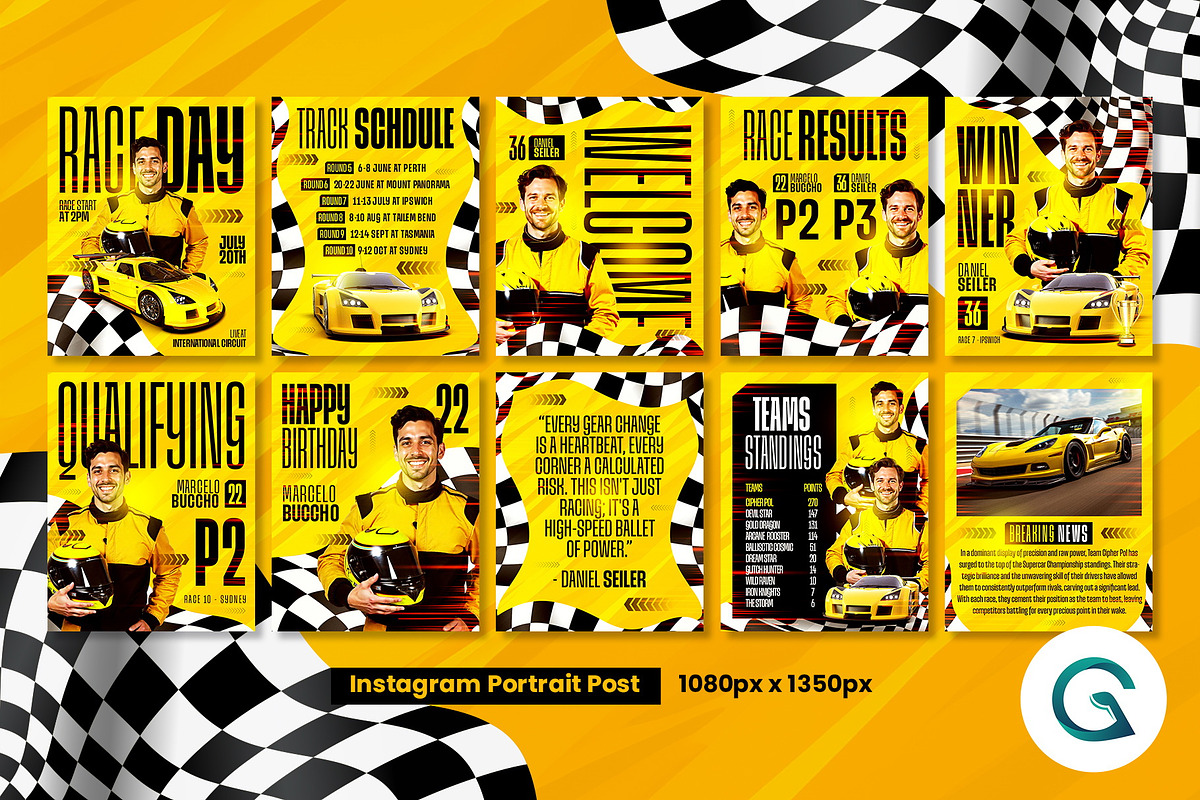 Super Car Racing Social Media Pack preview 2