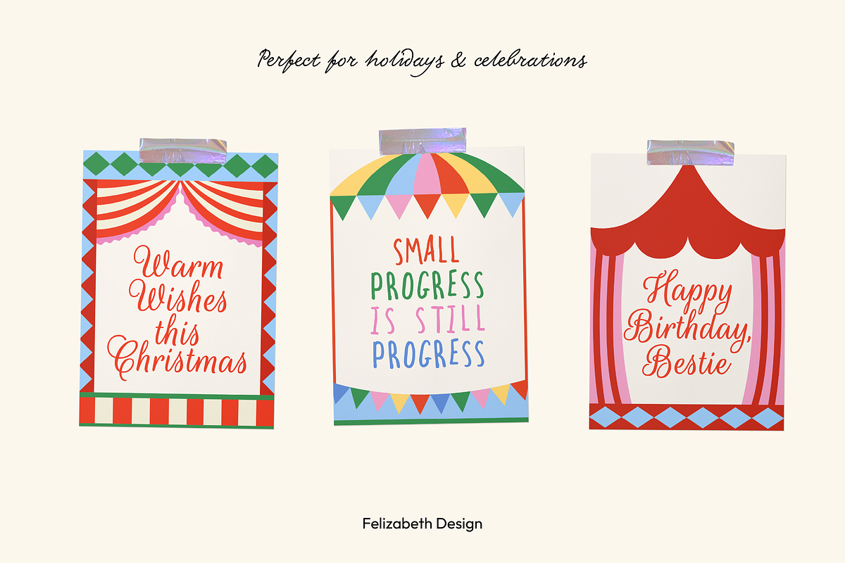 Circus Frames & Backgrounds, an Object Graphic by Felizabeth Design