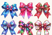 Watercolor Christmas Bow Clipart, a Decorative Illustration by BusyDaydesign (Thumbnail 8 of 9)