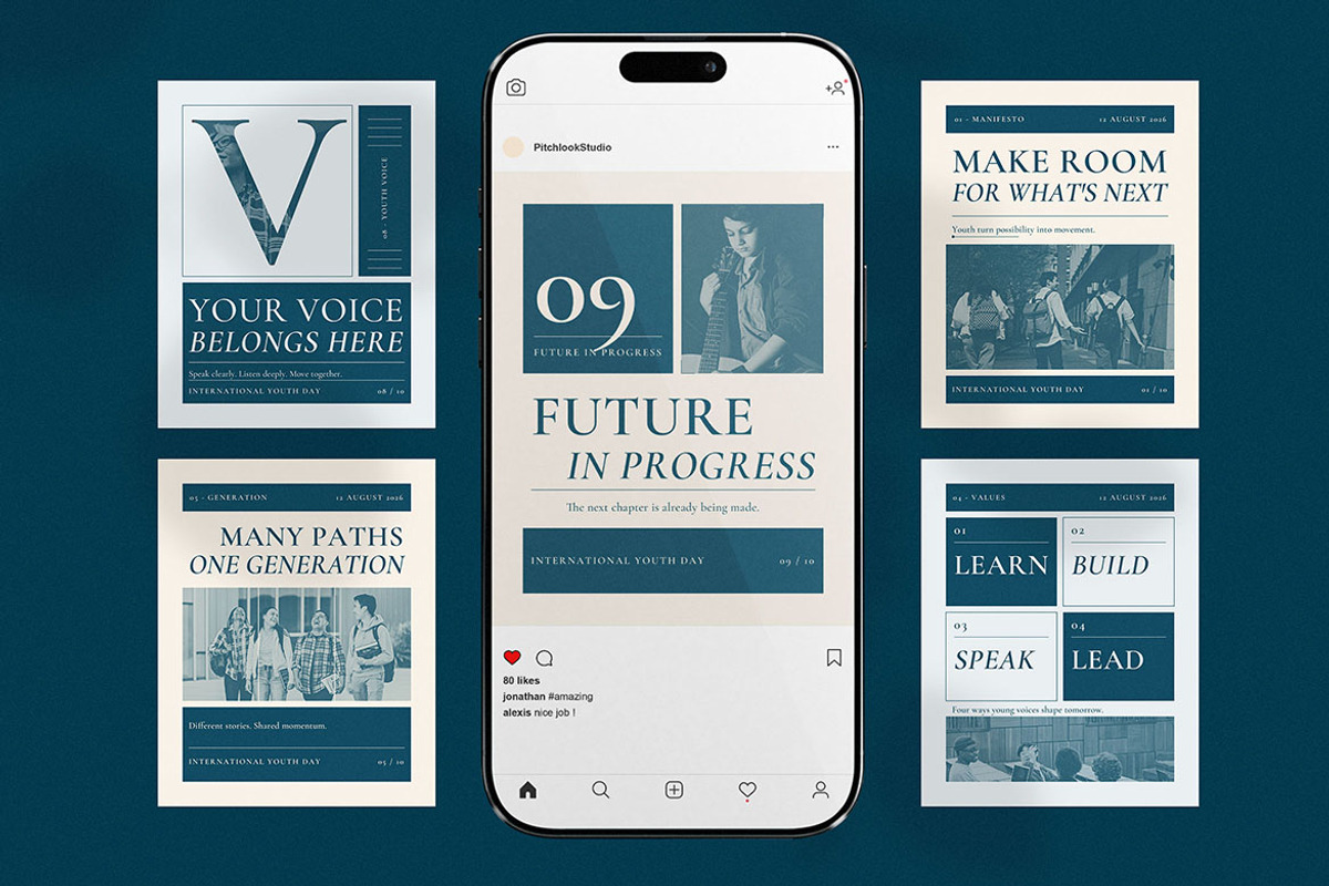 Youth Day Editorial Social Media, a Social Media Template by Pitchlook.Studio (Photo 3 of 3)
