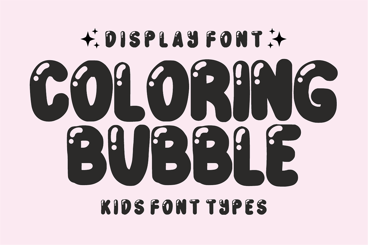 Black Bubble - Bubble Display Font, a Handwritten Font by KiddoGlyphs Studio (Photo 3 of 4)
