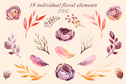 Autumn Floral Watercolor Clipart, a Decorative Illustration by LenArt (Thumbnail 3 of 18)