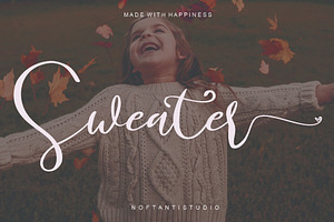 Sweater  Cutes Script Font