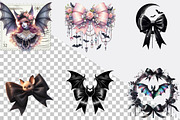 Black Coquette Bat Bow  Clipart Bund, an Illustration by SVGArt (Thumbnail 5 of 8)