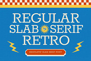 Regflatif, a Slab Serif Font by graphicook (Thumbnail 2 of 10)