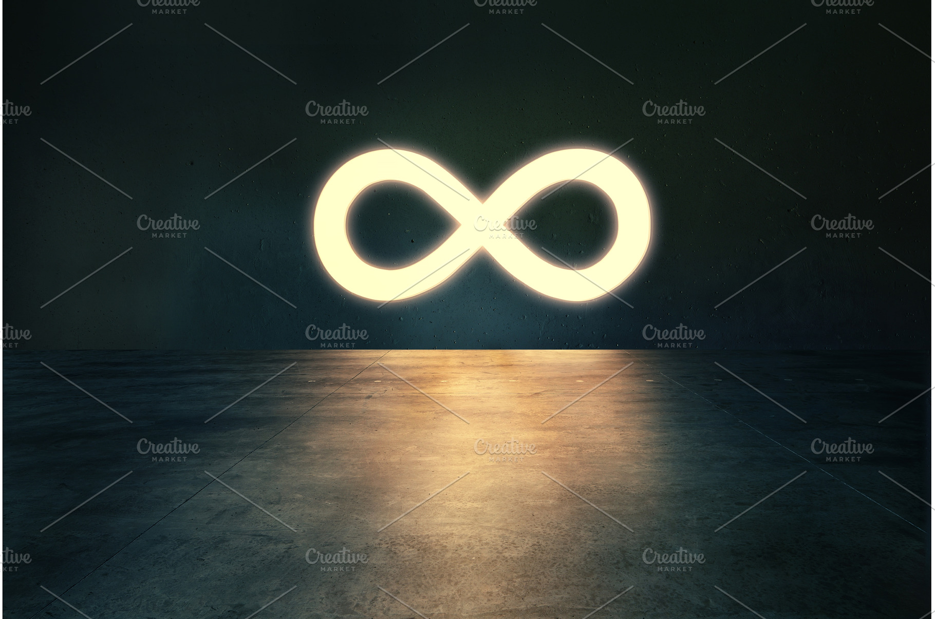 Glowing infinity symbol in dark, an Abstract Photo by Gladkov photography