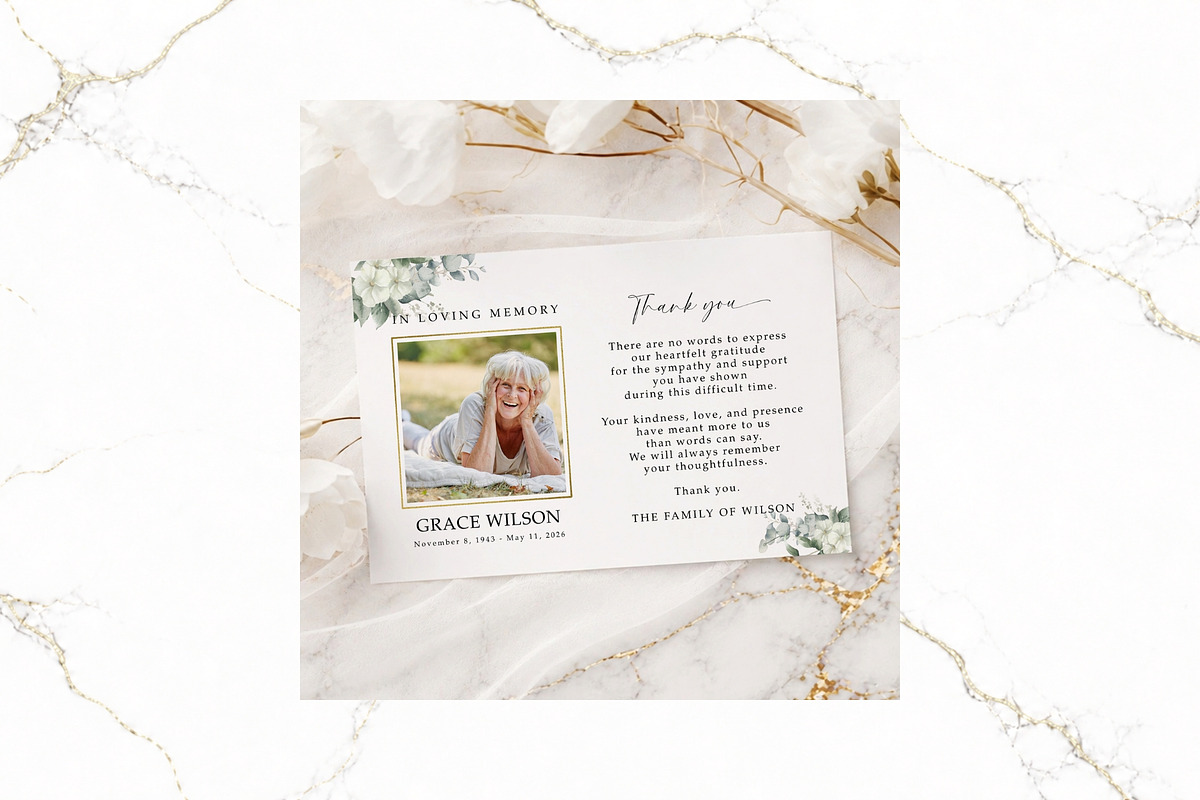 Funeral Bundle Canva FR007, a Stationery Template by TyphoonStudio (Photo 10 of 12)