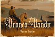 Bronco Bandit - Wild West Typeface, a Serif Font by HipFonts (Thumbnail 1 of 12)