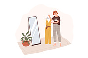 Woman choosing clothes for going out, a Person Illustration by Good Studio (Thumbnail 1 of 3)