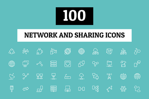 100 Network And Sharing Icons