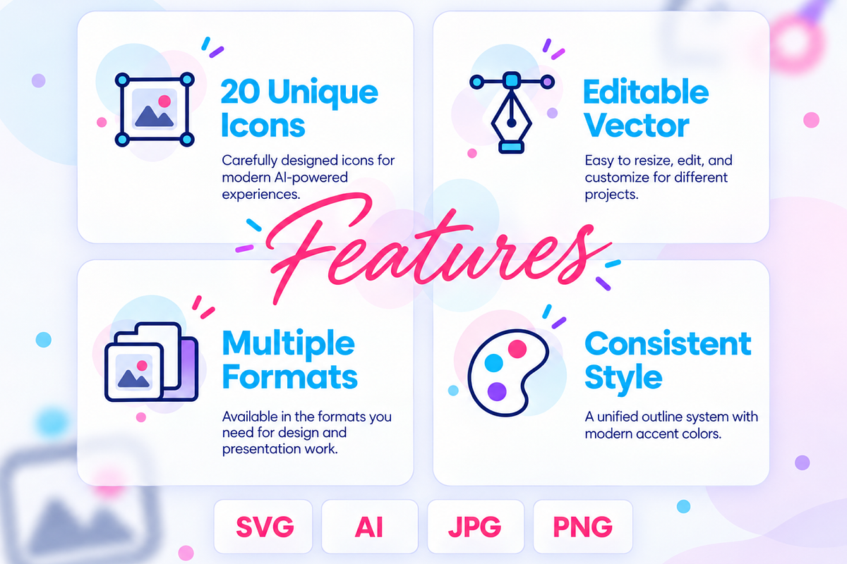 FutureFlow AI Feature Icons, an Outline Icon by Premast (Photo 3 of 4)