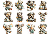 Whimsical Easter Teddy Bear Clipart, an Illustration by Designking (Thumbnail 3 of 5)