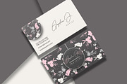 Stylish Floral Business Card, a Business Card Template by designerzDukan (Thumbnail 1 of 3)