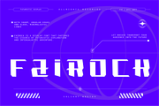 VB Fairock - Futuristic Display Font, a Sans Serif Font by VALIANTBROTHA (Thumbnail 1 of 11)