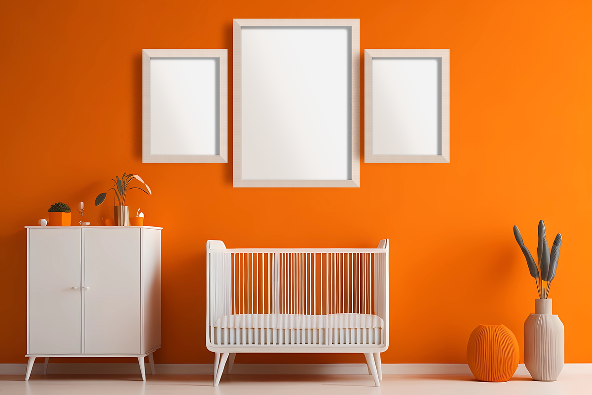 Nursery frame mockup, nursery wall, a Print Template by Ali's Designs (Photo 2 of 3)