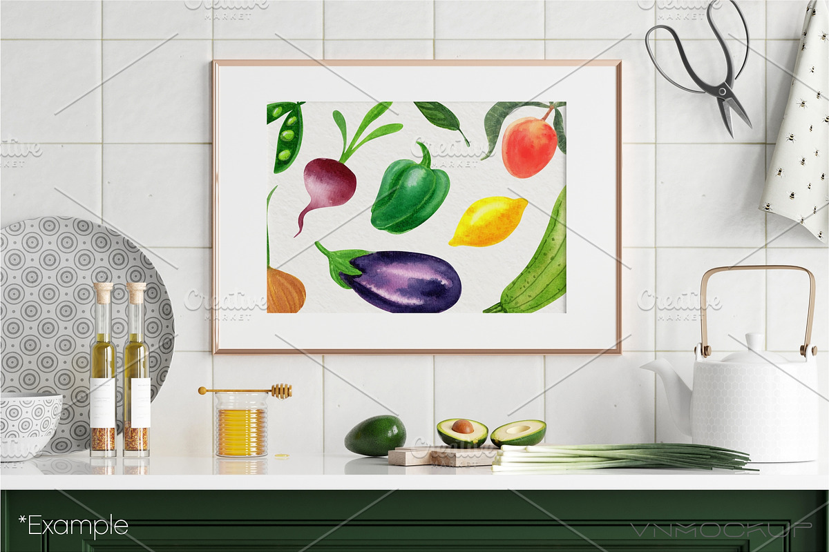 Kitchen Frame Bundle - 15 Mockups, a Print Template by VNmockup (Photo 4 of 7)