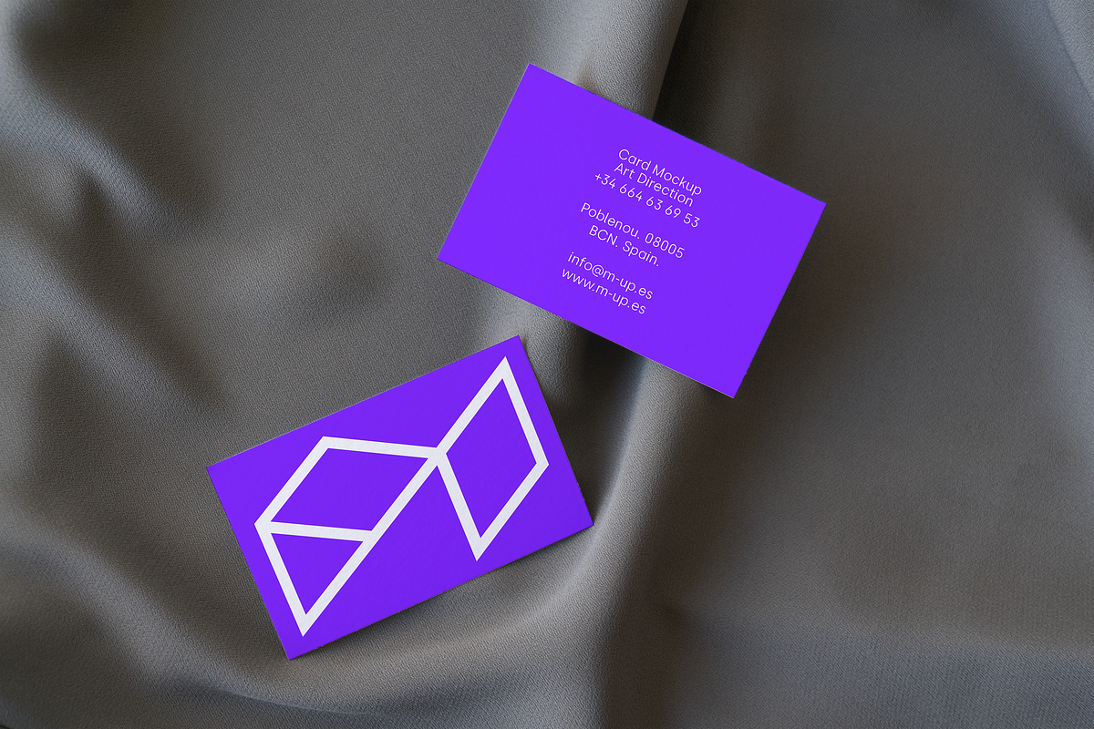 Cards Mockup - Textile Background, a Product Mockup by M-up (Photo 4 of 4)