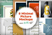 [-64%] 8 Minimal Picture Mockups, a Print Template by Frisk Shop (Thumbnail 1 of 2)