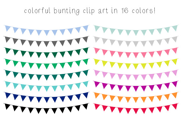 Colorful Bunting Clip Art