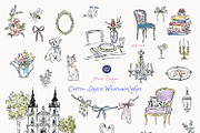 French Summer Whimsical Clipart, an Object Graphic by Essentially Nomadic (Thumbnail 4 of 12)