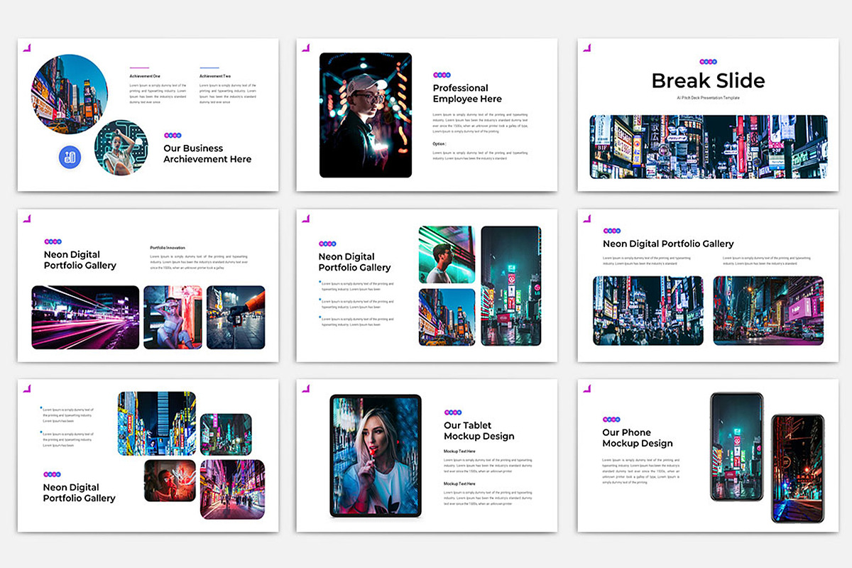 Neon Powerpoint-G.Slide Template
