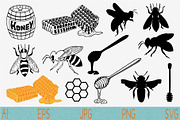 Honey svg bee vector png eps, an Object Graphic by FileVectorSVG (Thumbnail 2 of 3)