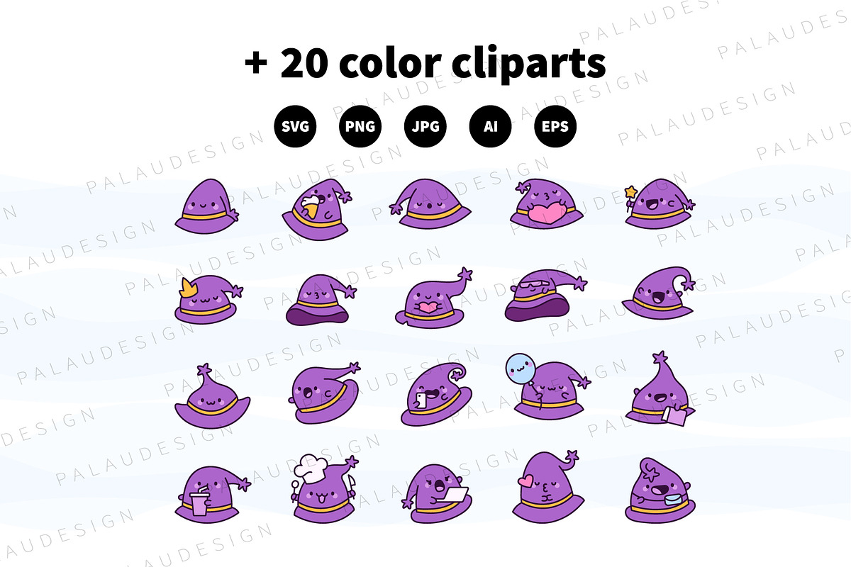 Wizard Hat Characters, a Seasonal Illustration by Palau (Photo 7 of 9)