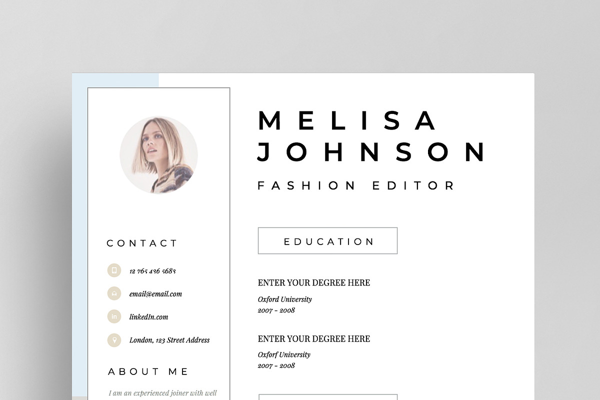Resume Template 1, 2 page | Seattle, a Resume Template by Resume Angels (Photo 2 of 9)