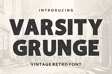 Varsity Grunge Vintage Retro Font