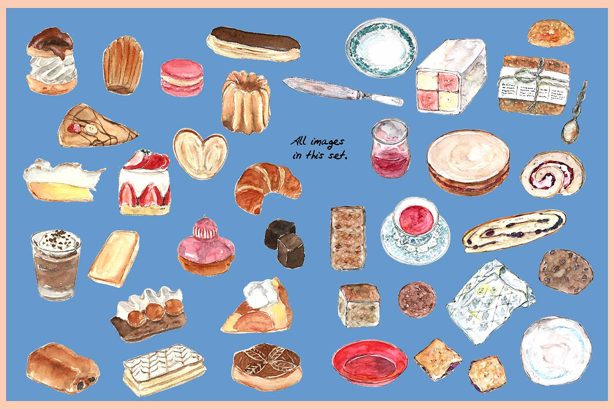 French & British Tea Time, a Food Illustration by VianneArt (Photo 2 of 5)