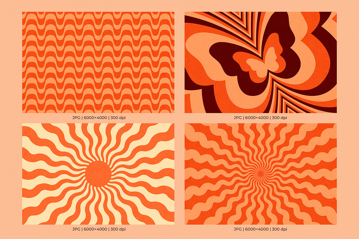 Retro Groovy Backgrounds, a Background Graphic by May Motif (Photo 11 of 20)