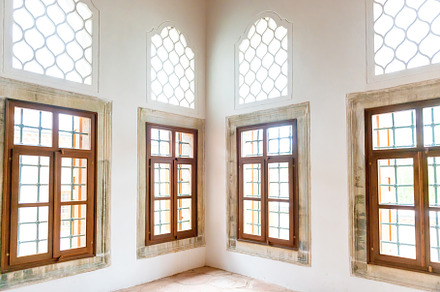 Light interior room with big windows, an Architecture Photo by Vapi