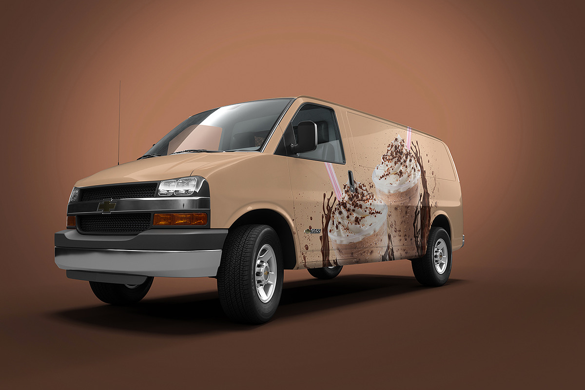 Mini Van Mock-up, a Print Template by GK Creative (Photo 5 of 7)