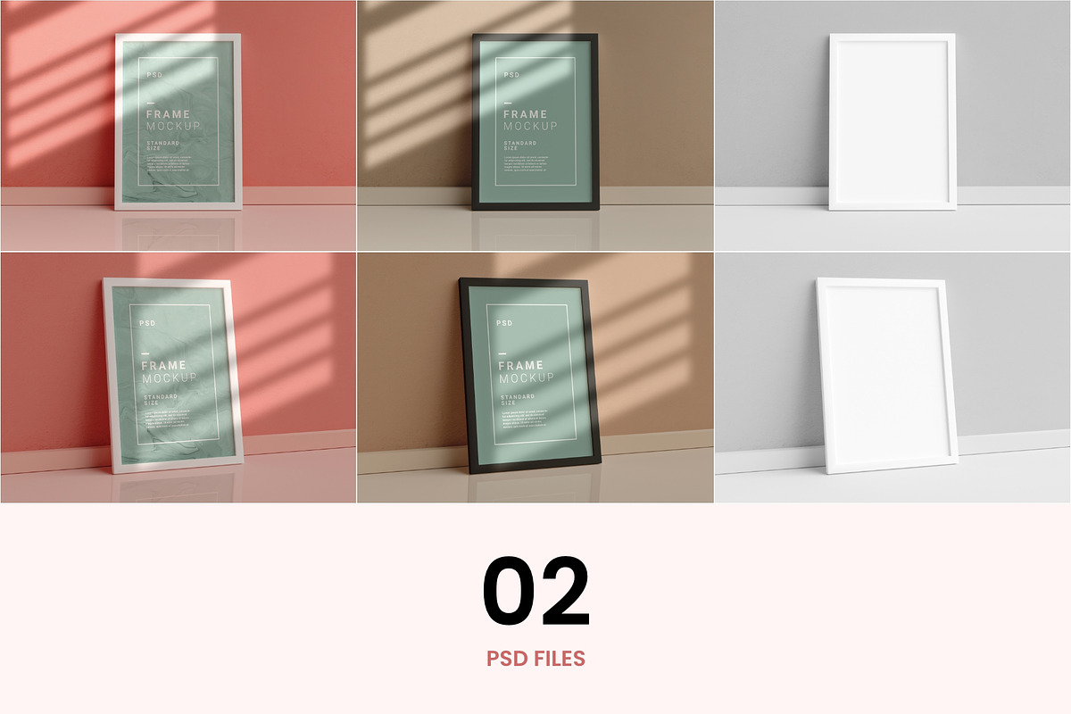 Vertical Frame Mockup - 02 PSD files, a Print Template by TandemStock (Photo 3 of 4)