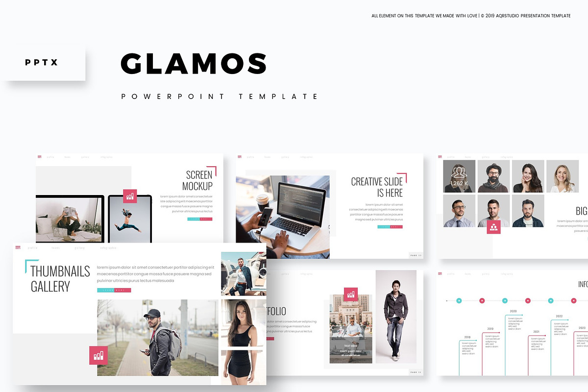 Glamos - Powerpoint Template, a Presentation Template by AQR Studio