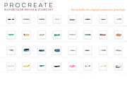 Procreate Watercolor Brush & Stamps, a Brush Add-On by CC CREATIVE CO (Thumbnail 19 of 21)