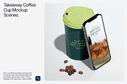 Coffee Cups Mockup Set, a Cups & Container Mockup by Creo.pt (Thumbnail 1 of 6)