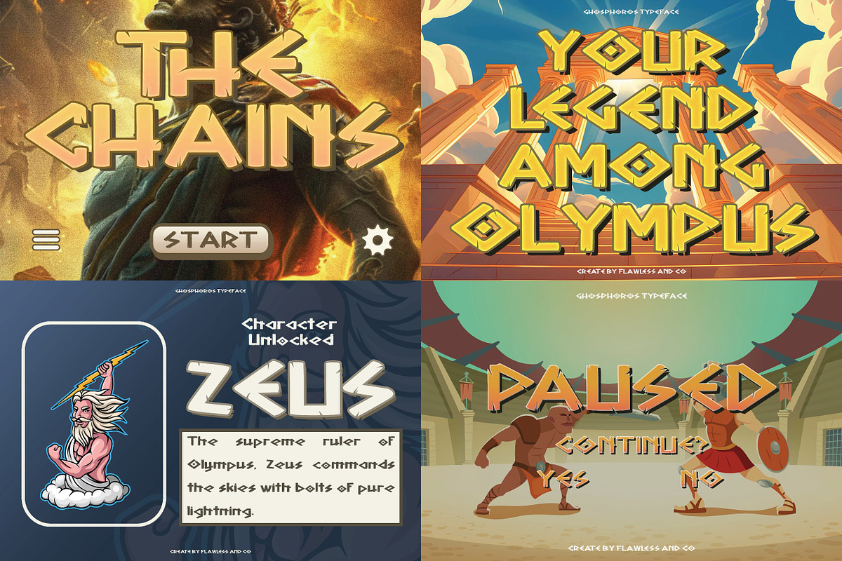 Gaming Unique Font Bundle, a Sans Serif Font by Flawless And Co (Photo 3 of 11)