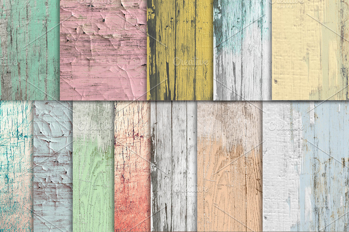 Shabby Chic Wood Digital Paper