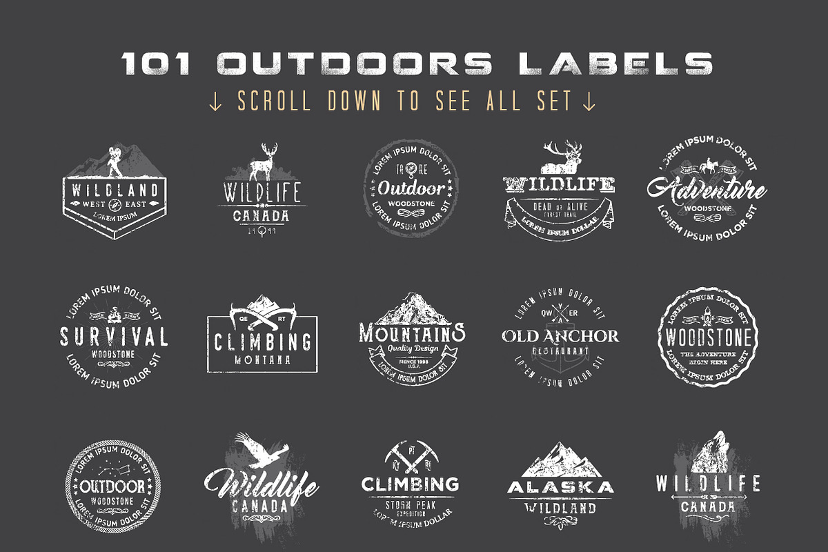101 Outdoor Logos Bundle, a Graphic by Red Monkey (Photo 3 of 9)