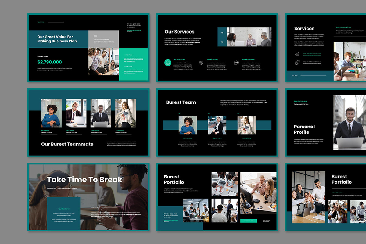 Burest Presentation Template, a Presentation Template by Analogous Temp (Photo 3 of 5)