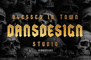 GRIND MODERN BLACKLETTER METAL FONT, a Blackletter Font by dansdesign (Thumbnail 7 of 7)