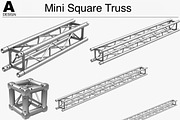 Mini Square Truss (7 PCS Modular), an Architecture 3D Model by akerStudio (Thumbnail 2 of 24)