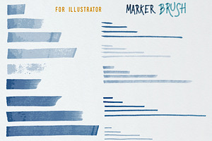 Marker Brush Pack For ILLUSTRATOR