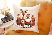 Christmas Santa & Reindeer Clipart, an Illustration by Sublimation Artist (Thumbnail 6 of 6)