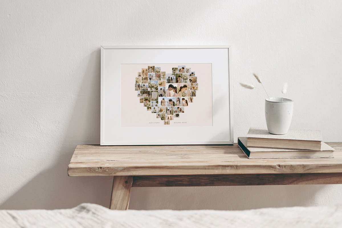Love Heart Photo Collage Template, a Social Media Template by DesignerCandies (Photo 4 of 5)