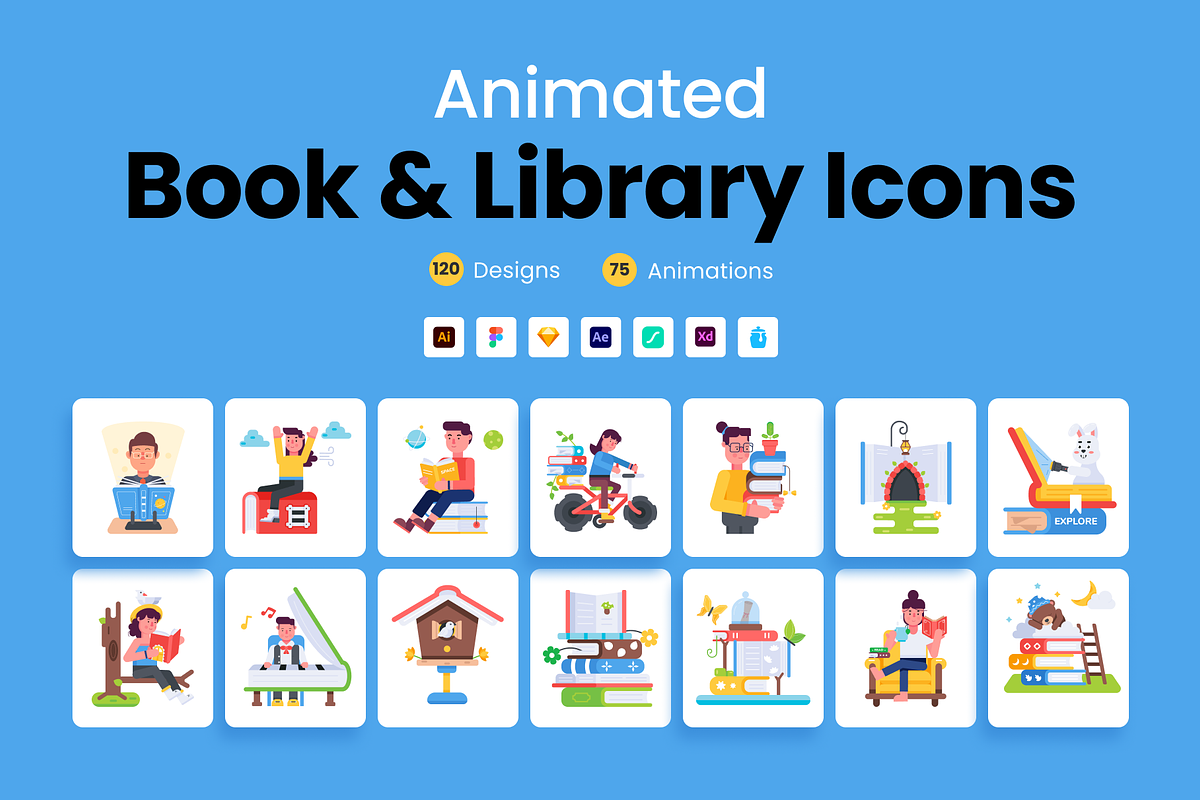 Book and Library Icons, a Duotone Icon by Prosymbols (Photo 1 of 11)