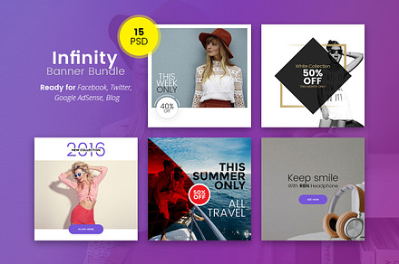 Infinity Banner Bundle, a Templates & Theme by Smashing_Studio