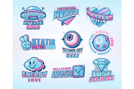 Y2k icons, retro planet globe