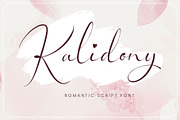 Kalidony - Lovely Font, a Script Font by Arterfak Project (Thumbnail 1 of 14)